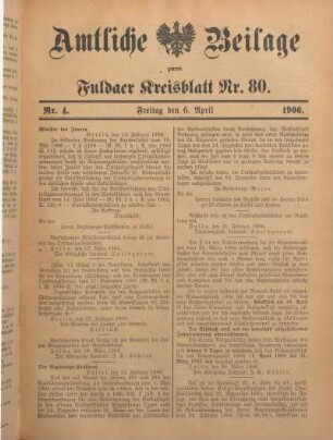 4: Beilage vom Freitag, 6. April 1906