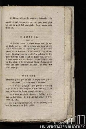 Anhang. Erklärung einiger in den französischen Zukerfabriken gebräuchlichen Ausdrüke