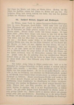24. Luthers Geburt, Jugend und Klosterzeit.