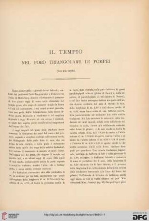 1: Il tempio nel Foro triangolare di Pompei