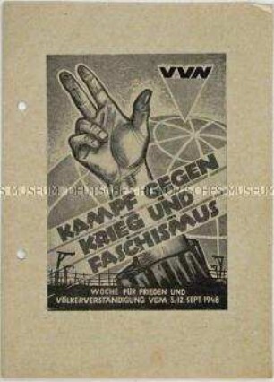 Programm zur Woche für Frieden und Völkerverständigung 1948 in Leipzig