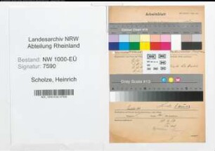 Entnazifizierung Heinrich Scholze, geb. 18.04.1898 (Bahnoberinspektor)