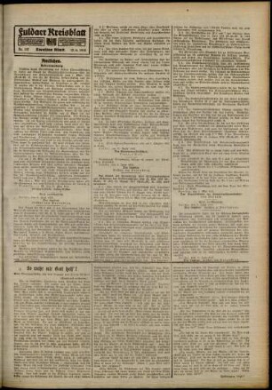 Zweite Ausgabe vom Samstag, den 15. Juni 1918.