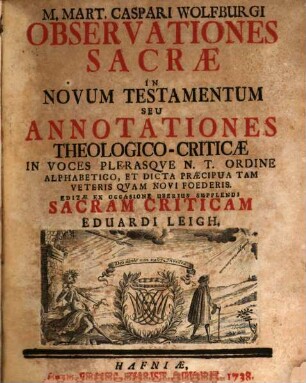 Observationes sacrae in Novum Testamentum