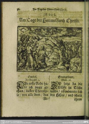 Am Tage der Himmelfarth Christi