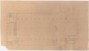 Flughafen Berlin-Tempelhof: Bauteil A-B (Halle): Grundriss [1:100]