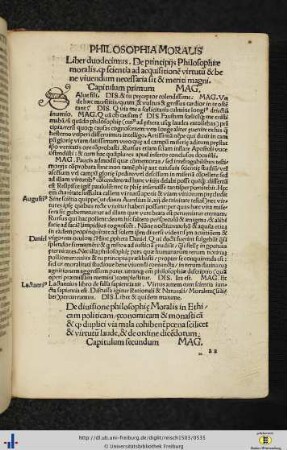 Liber XII. De Principiis Philosophiae Moralis.