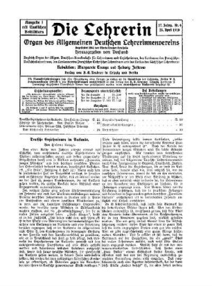 Deutsche Erzieherinnen im Auslande