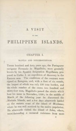 Chapter I. Manila and neighbourhood