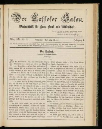 Jahrgang 1., Nr. 21. (März 1871)