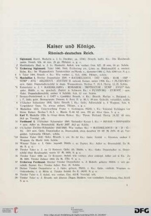 Kaiser und Könige (Nr. 1-233)