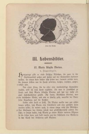 III. Lebensbilder
