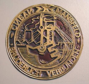 Plakette Mansfeld Brüderlich verbunden