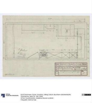 Küche, Grundriss (Auftrag Götsch, Musikheim)