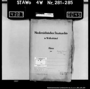 Verpachtung der Kirchenländerei und Wiesen in Dettum