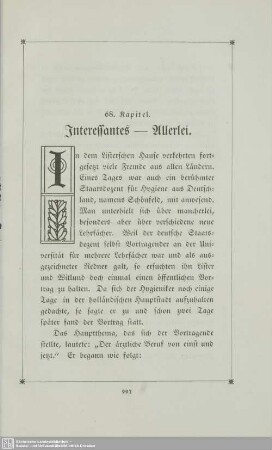 68. Interessantes - Allerlei.