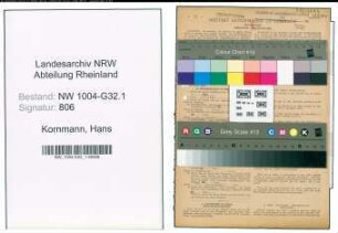 Entnazifizierung Hans Kornmann , geb. 01.04.1896 (Kammermusiker)