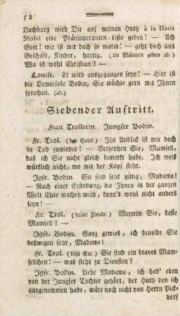 Siebender Auftritt