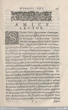 AMICE LECTOR.