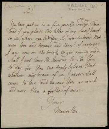 Brief von Jakob Mauvillon an Rudolf Erich Raspe
