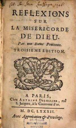 Réflexions sur la misericorde de dieu