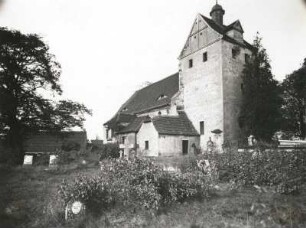 Schirmenitz. Kirche. (Turm im Osten!) Gesamtansicht mit Friedhof