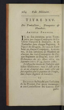 Titre XXV.