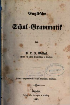 Englische Schul-Grammatik