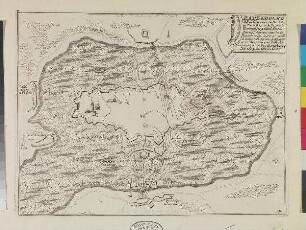 Karte von Ratzeburg im 17. Jahrhundert