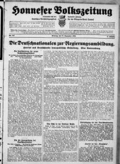 Honnefer Volkszeitung. 1889-1978