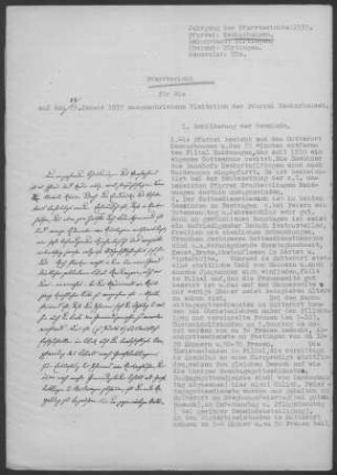 Neckarhausen-Raidwangen: Pfarrbericht 1933