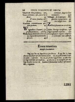 Errata extantiora mensis Decembris.
