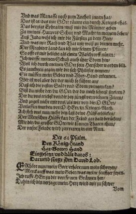 Der 61. Psalm. - Der 70. Psalm.