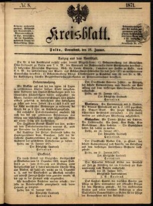 Ausgabe vom Samstag, den 28. Januar 1871.