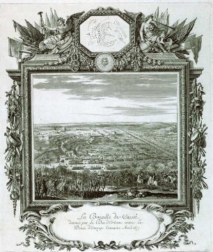 WHK 5 Französisch-Holländischer Krieg von 1672-1678: Abbildung der Schlacht bei Cassel zwischen dem Herzog von Orleans und dem Prinzen von Oranien, 11. April 1677