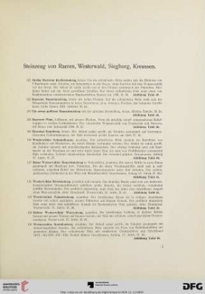 Steinzeug von Raeren, Westerwald, Siegburg, Kreussen (Nr. 121-164)