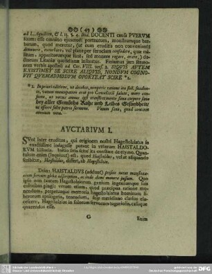 Auctarium I.