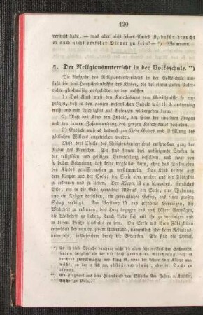 ¬Der¬ Religionsunterricht in der Volksschule