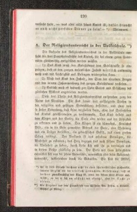 ¬Der¬ Religionsunterricht in der Volksschule