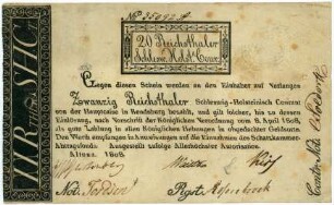Geldschein, 20 Reichstaler, 1808