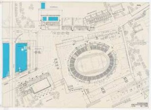 Wettbewerb für die 20. Olympischen Spiele 1972, München-Oberwiesenfeld: Parkebene UG, 1:500