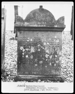 Grabstein Isaak Nussbaum (+1884)