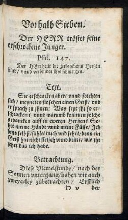 Vor halb Sieben.