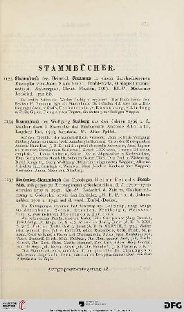 Stammbücher (Nr. 1133-1152)