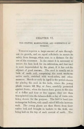 VI. The culture, manufacture, and consumption of tobacco
