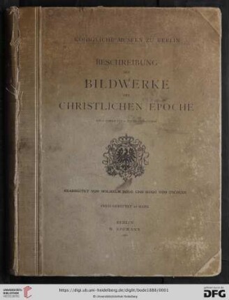 Beschreibung der Bildwerke der christlichen Epoche
