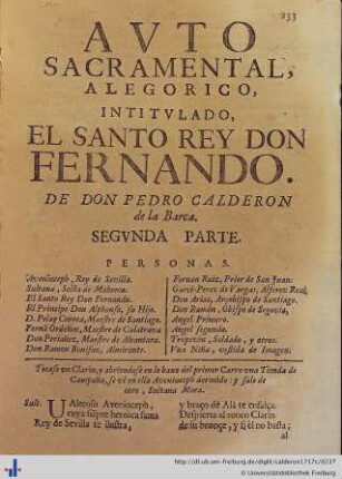 El Santo Rey Don Fernado, segunda parte.
