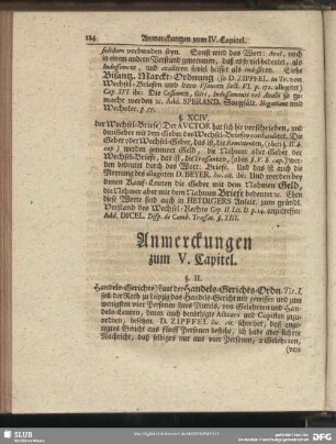 Anmerckungen zum V. Capitel