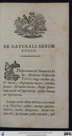 De Naturali Senum Pulsu.