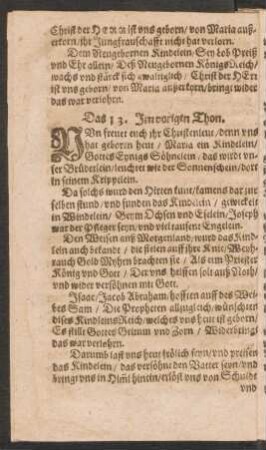 Das 13. Jm vorigen Thon.